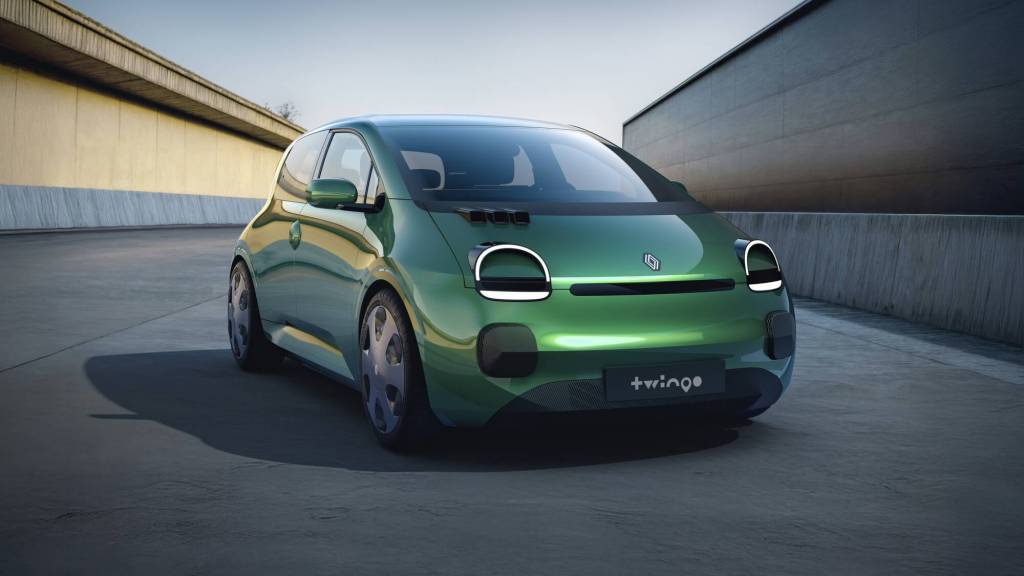 Frontansicht des Renault Twingo E-Tech elektrisch
