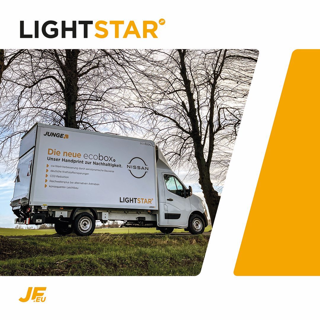 Renault Transporter mit Junge Lightbox Kofferaufbau