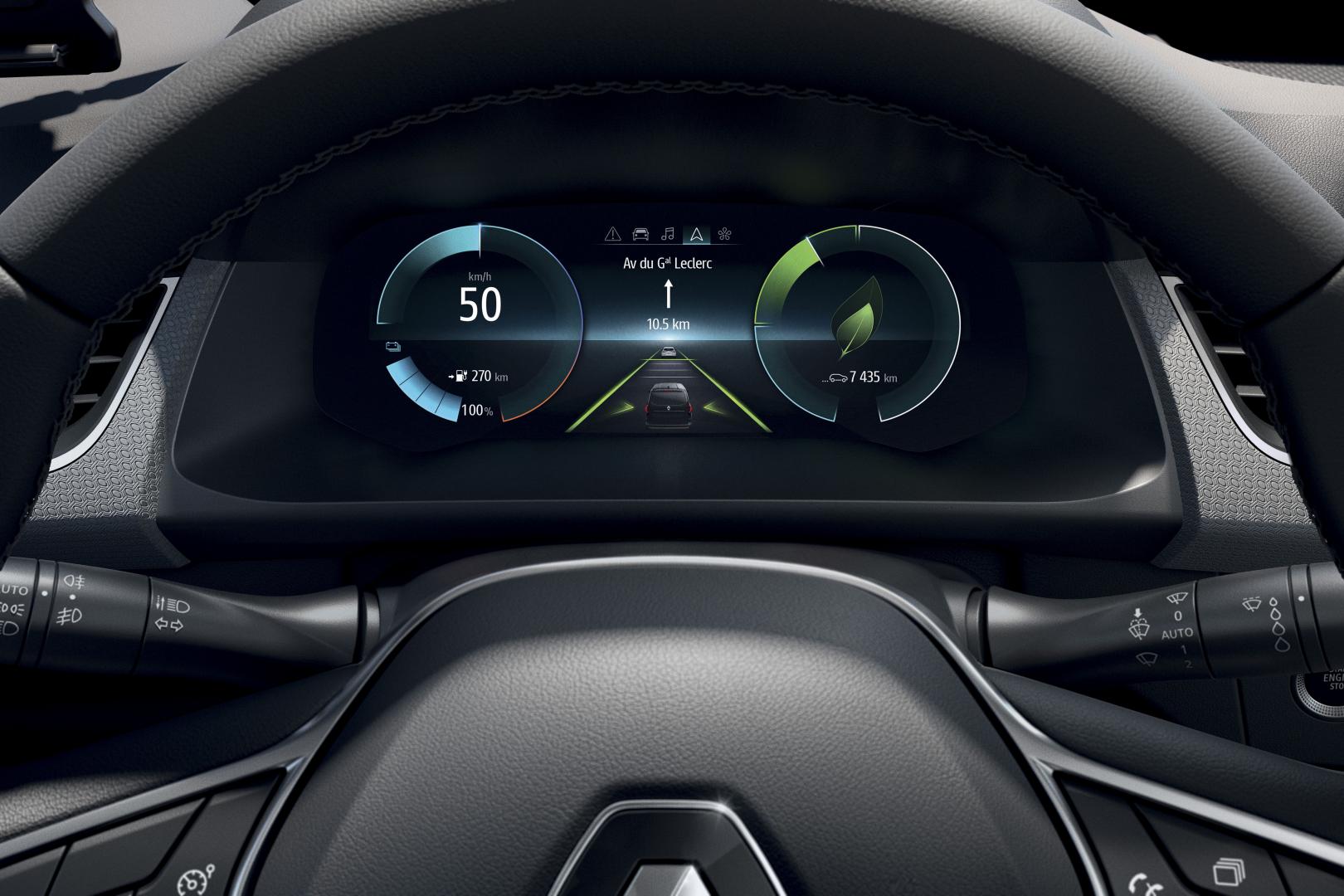 Das digitale Kombiinstrument des Renault KANGOO RAPID E-TECH electric Autohaus Schouren