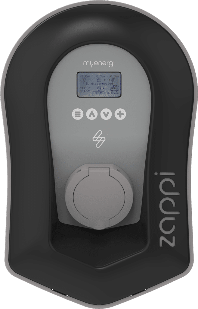 zappi V2 schwarz vorne - zappi Ladestationen